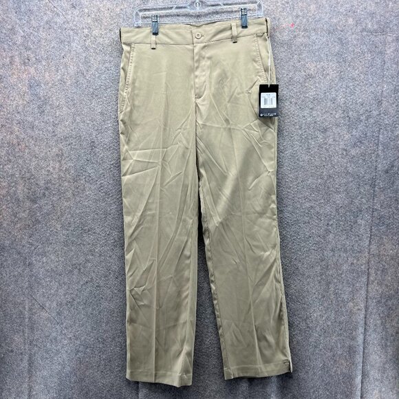Nike Pants Men 30x30 Beige Chino Dri Fit Standard Performance Golf Tan Pleated